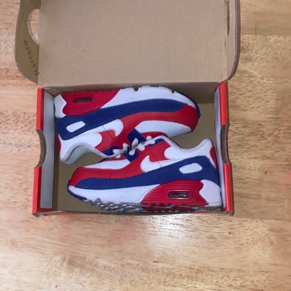 Red White and blue air max 90s size 8